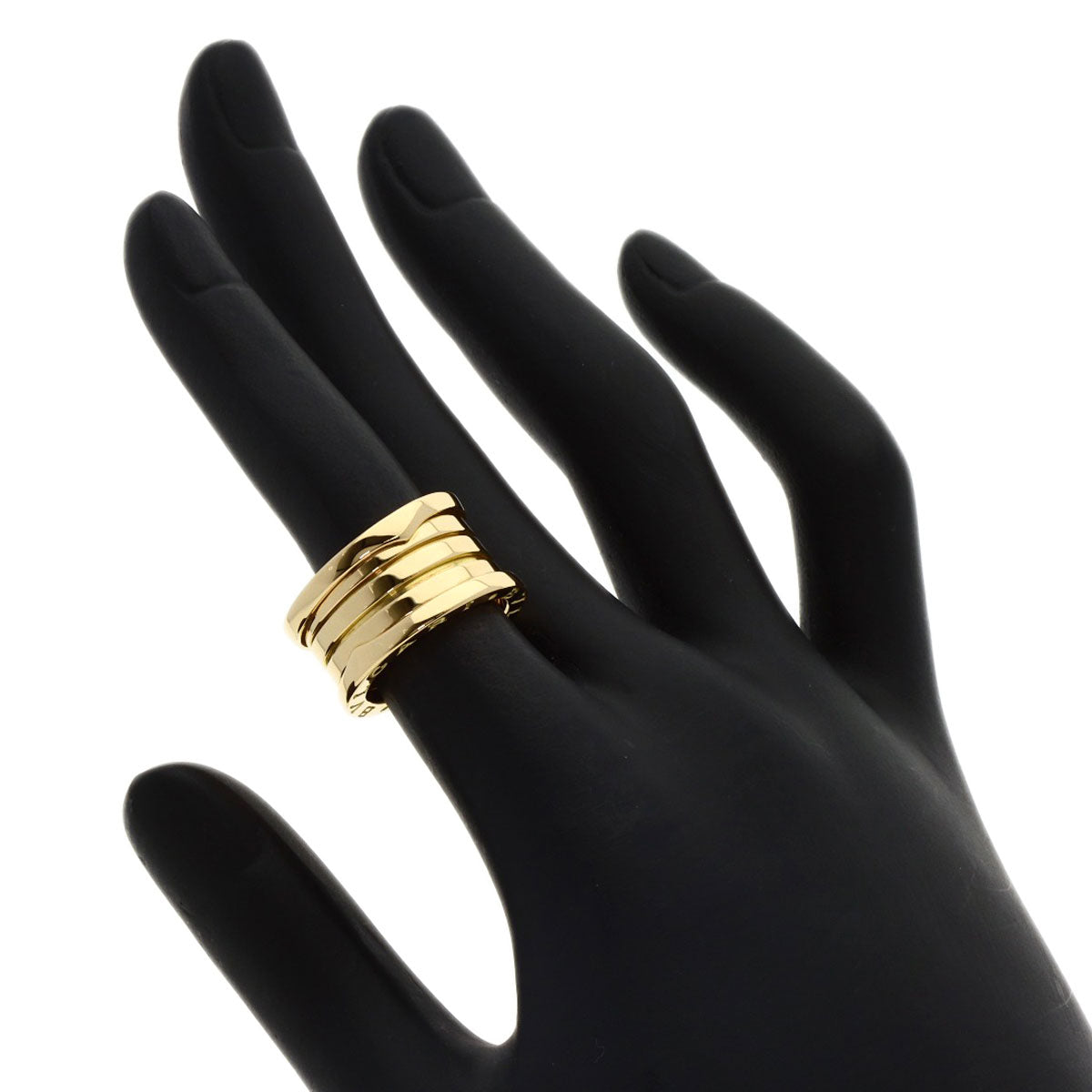 Bvlgari Ring 18K Yellow Gold Gold B-Zero1 B-Zero One 3 Bands #49