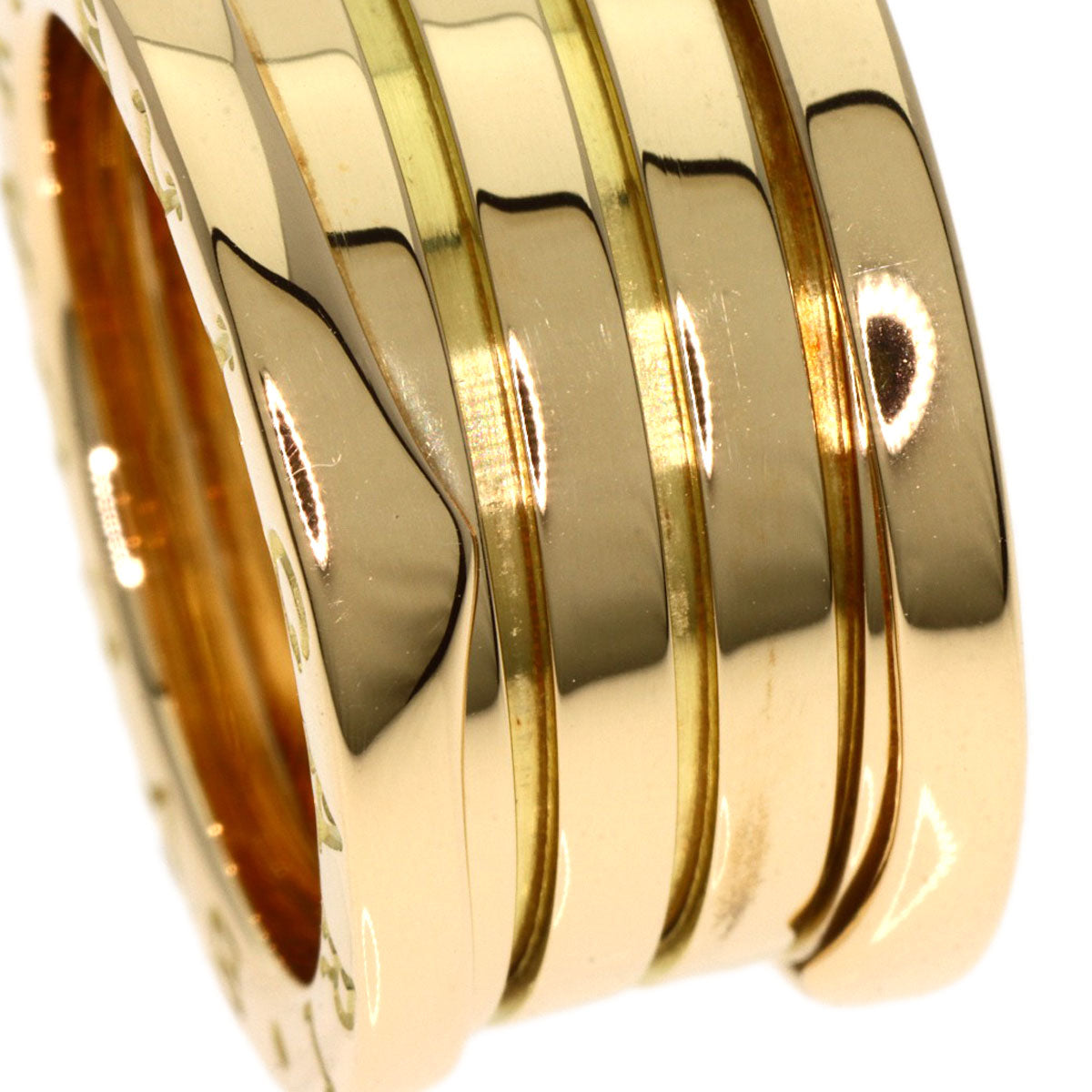 Bvlgari Ring 18K Yellow Gold Gold B-Zero1 B-Zero One 3 Bands #49