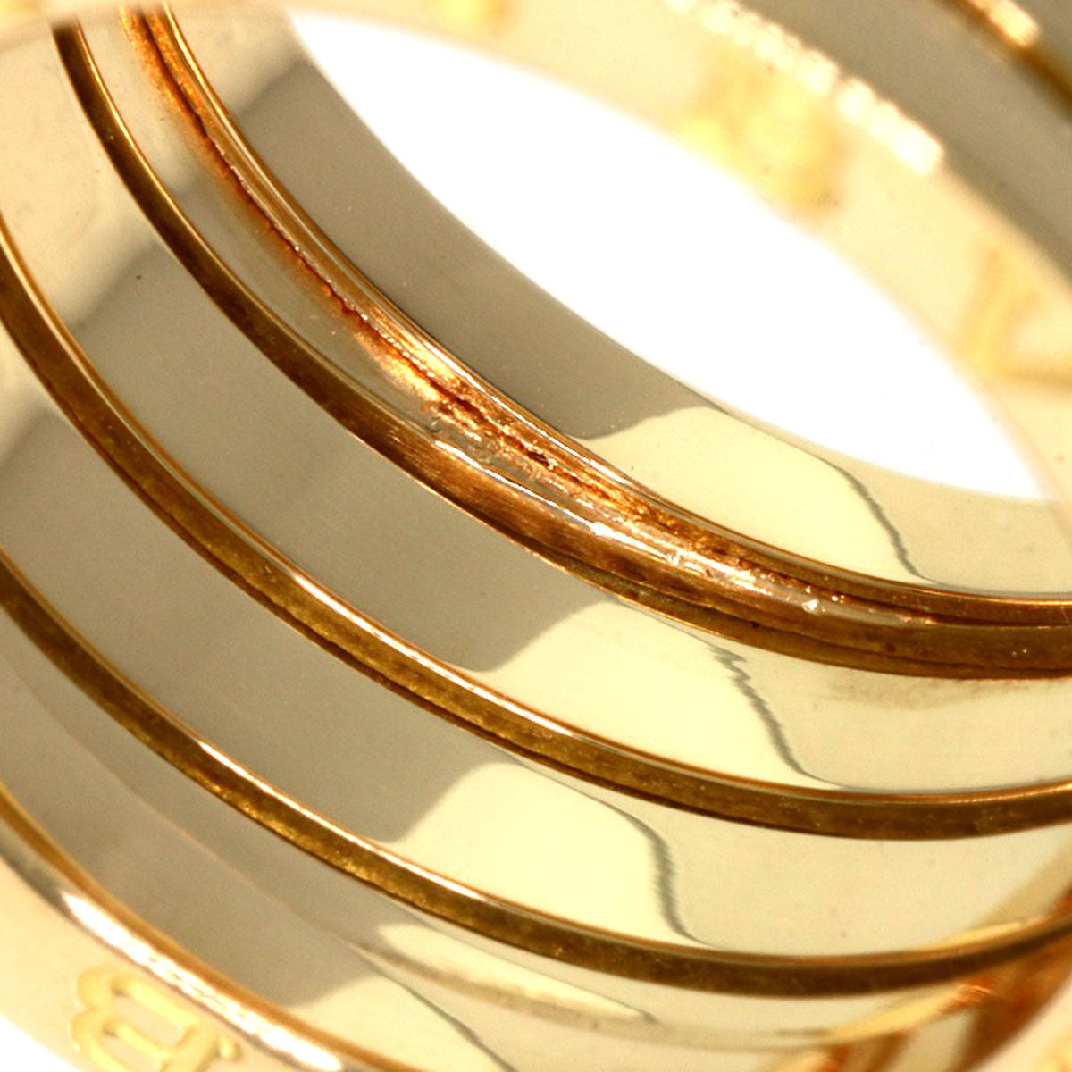 Bvlgari Ring 18K Yellow Gold Gold B-Zero1 B-Zero One 3 Bands #49