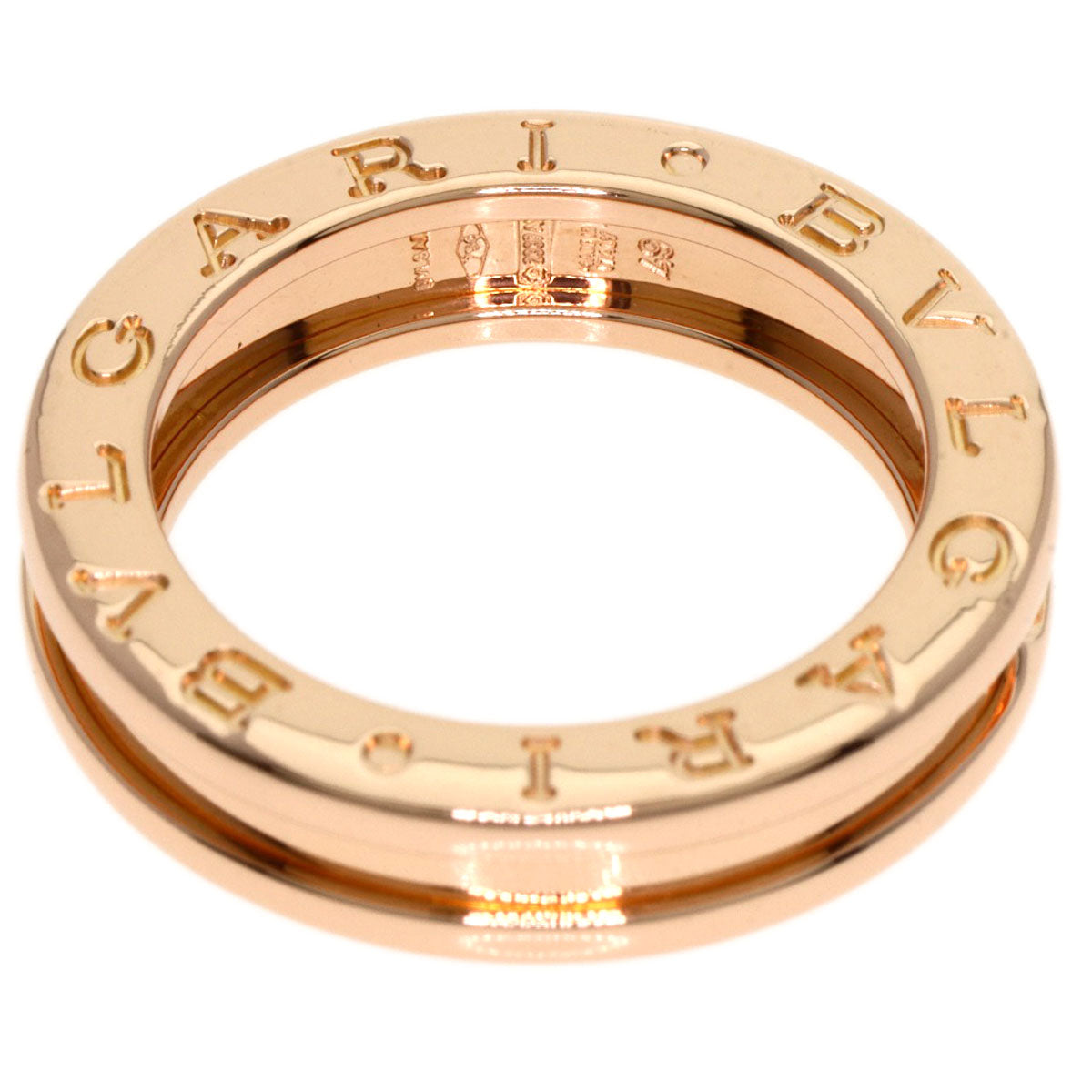 Bvlgari Ring 18K Pink Gold Gold B-Zero1 B-Zero One 1 Band #49