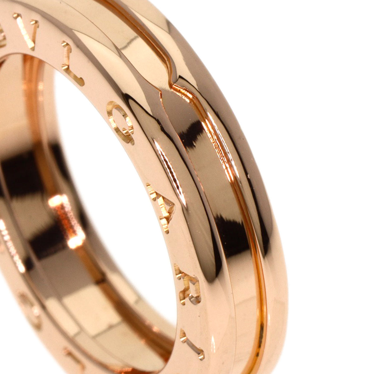 Bvlgari Ring 18K Pink Gold Gold B-Zero1 B-Zero One 1 Band #49