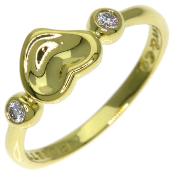Tiffany&Co. Ring 18K Yellow Gold Gold Full Heart 2P Diamond Women