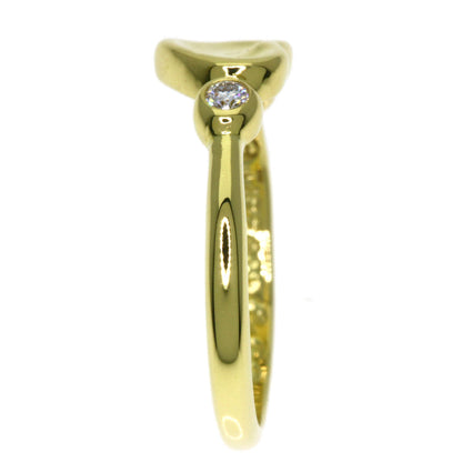 Tiffany&Co. Ring 18K Yellow Gold Gold Full Heart 2P Diamond Women