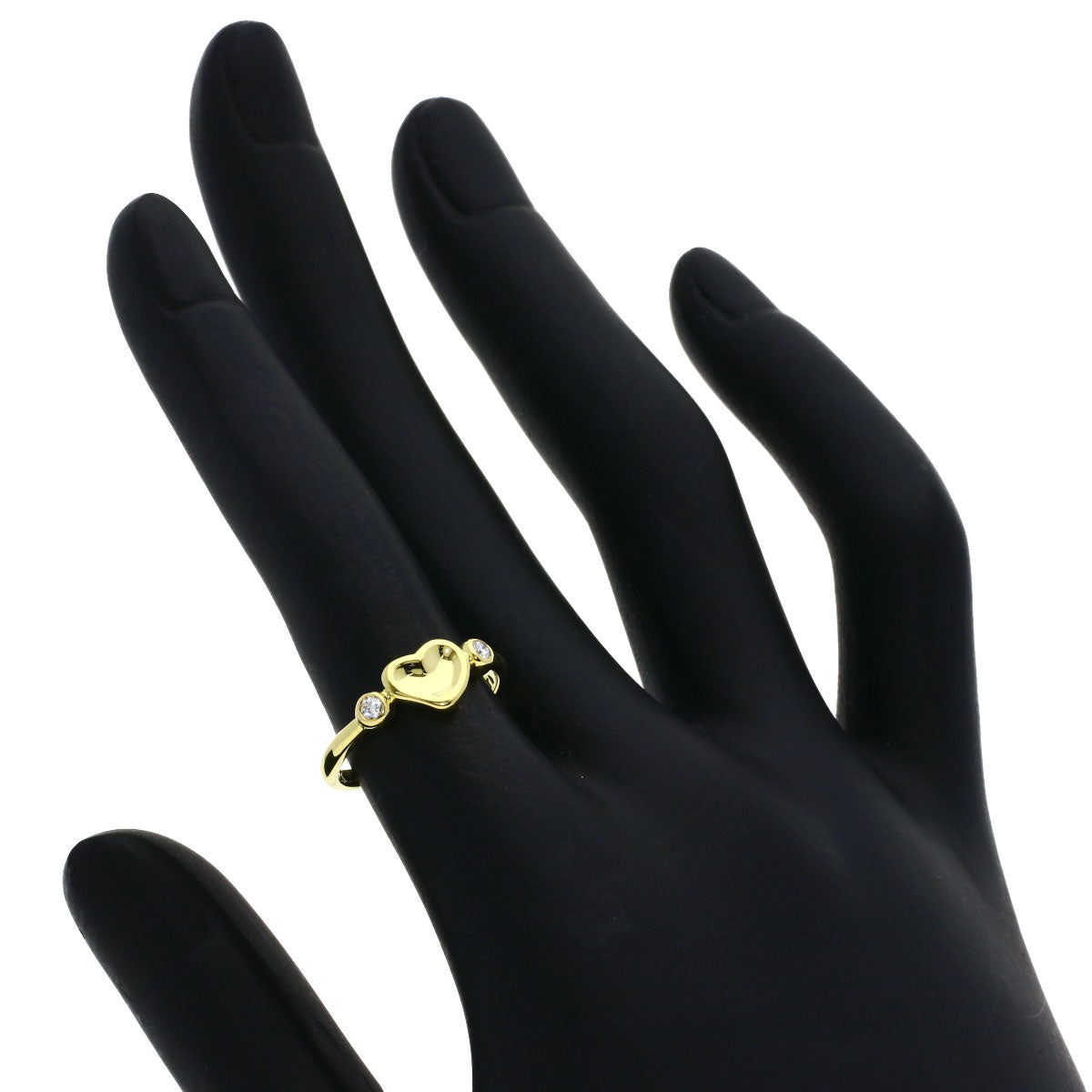 Tiffany&Co. Ring 18K Yellow Gold Gold Full Heart 2P Diamond Women
