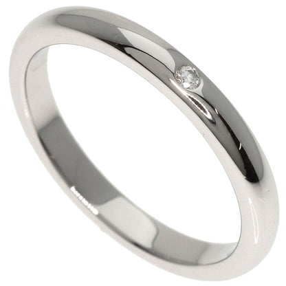 Tiffany&Co. Ring Pt950 Silver Stacking Band 1P Diamond