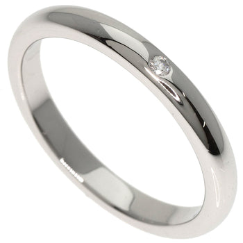 Tiffany&Co. Ring Pt950 Silver Stacking Band 1P Diamond