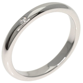 Tiffany&Co. Ring Pt950 Silver Stacking Band 1P Diamond