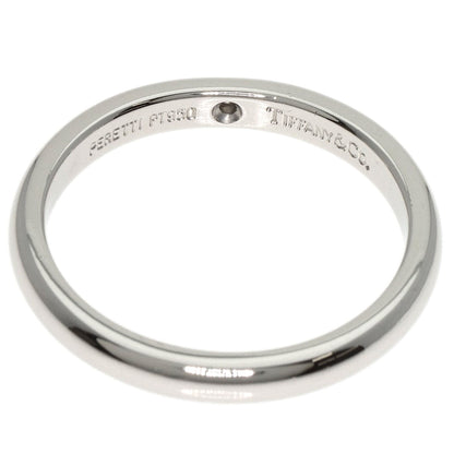 Tiffany&Co. Ring Pt950 Silver Stacking Band 1P Diamond