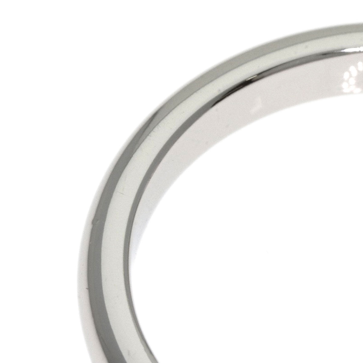 Tiffany&Co. Ring Pt950 Silver Stacking Band 1P Diamond