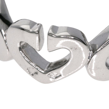 Cartier Ring K18Wg Silver C Heart Diamond #47