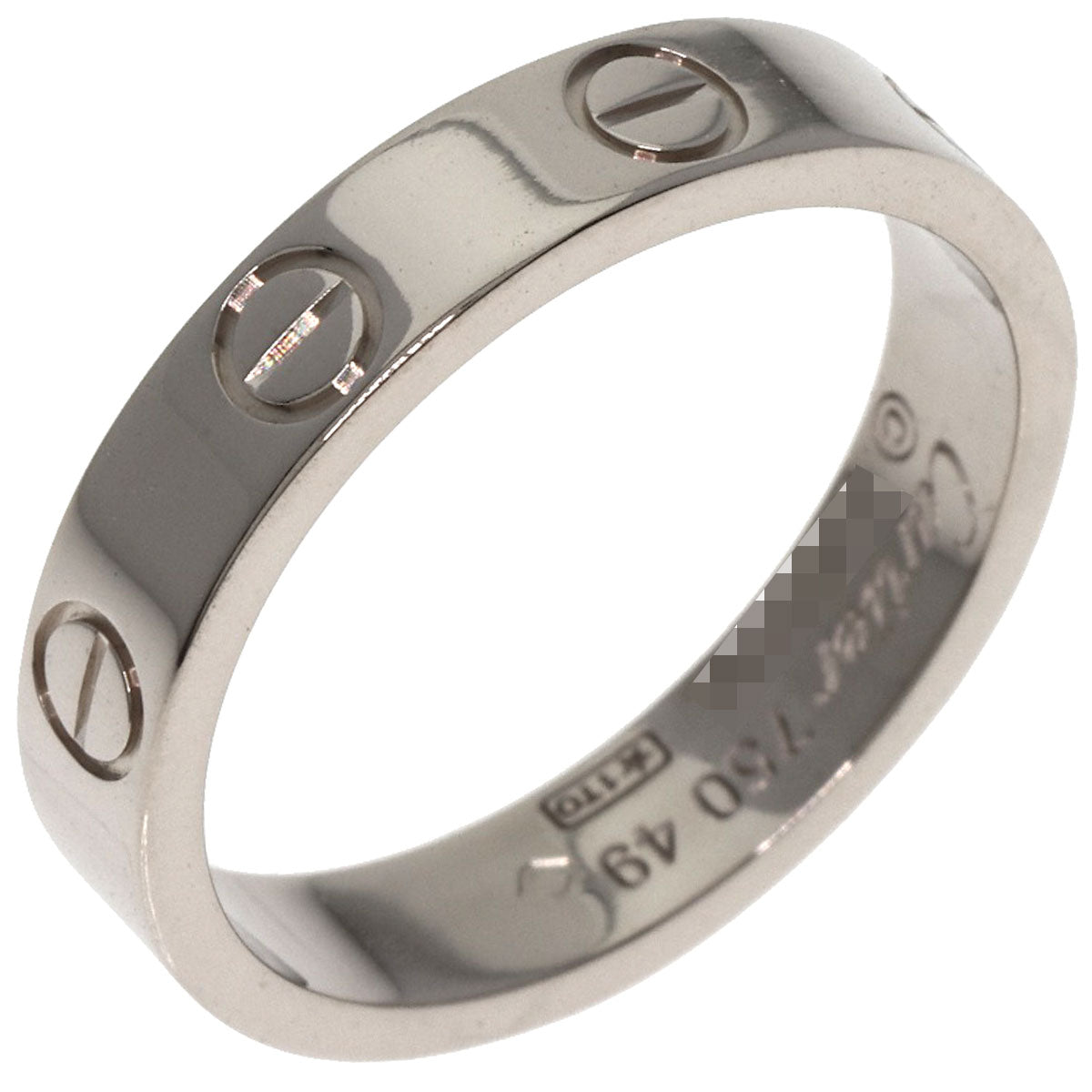 Cartier Ring K18Wg Silver Mini Love Ring #49