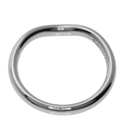 Tiffany&Co. Ring Pt950 Silver Curved Band Diamond