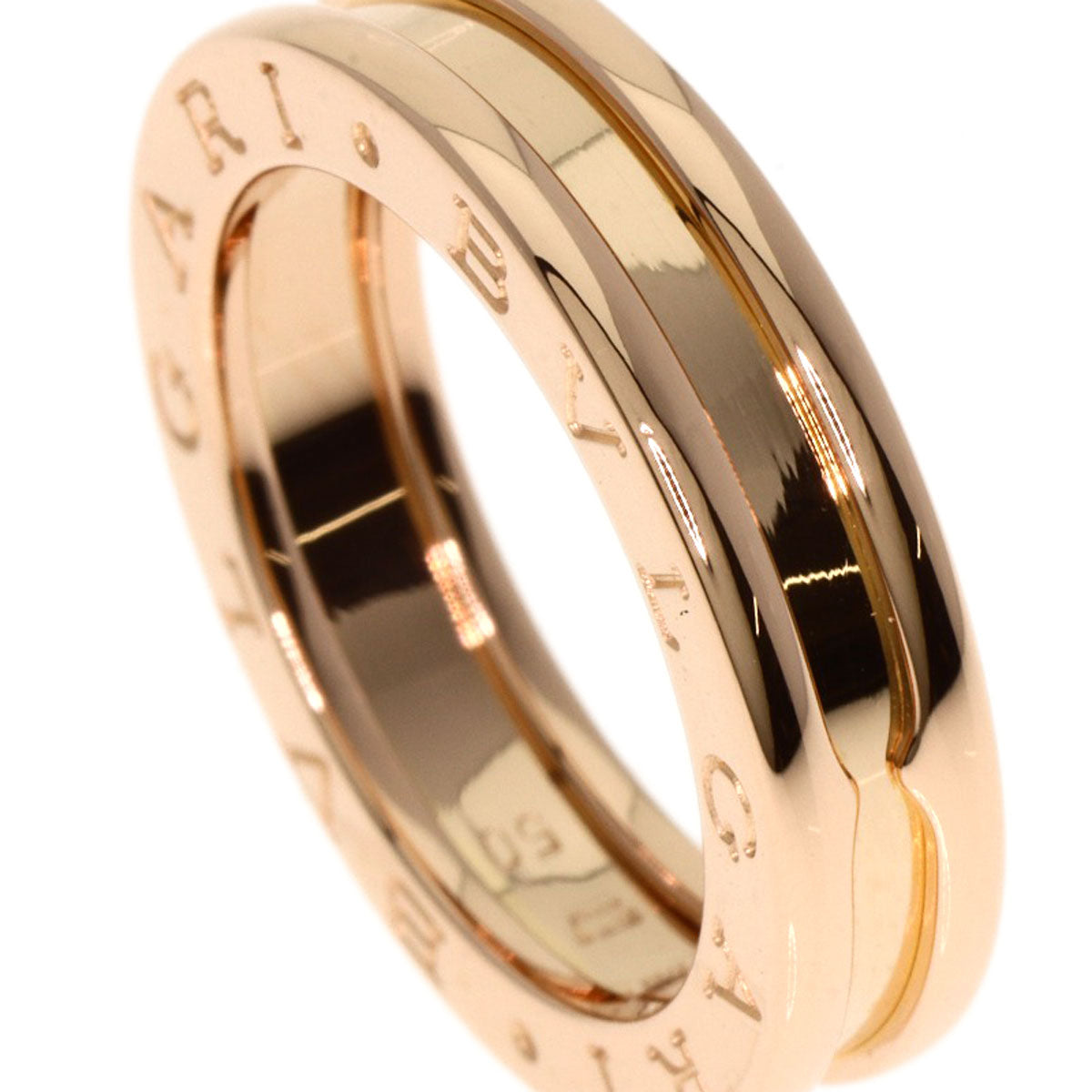 Bvlgari Ring 18K Pink Gold Gold B-Zero1 B-Zero One 1 Band #50