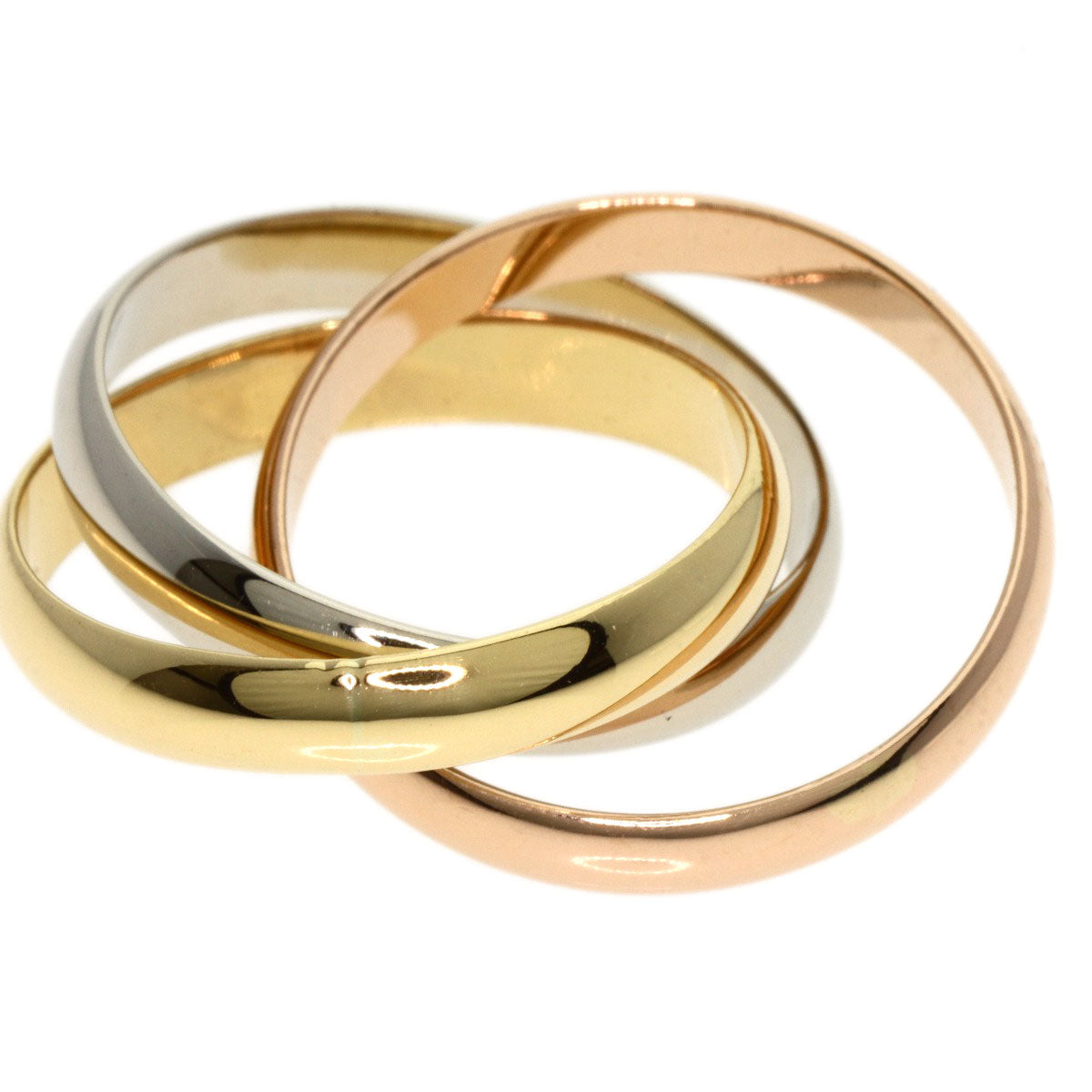 Cartier Ring 18K Yellow Gold Gold Trinity Mm #56