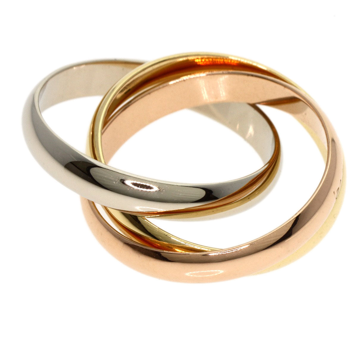 Cartier Ring 18K Yellow Gold Gold Trinity Mm #56