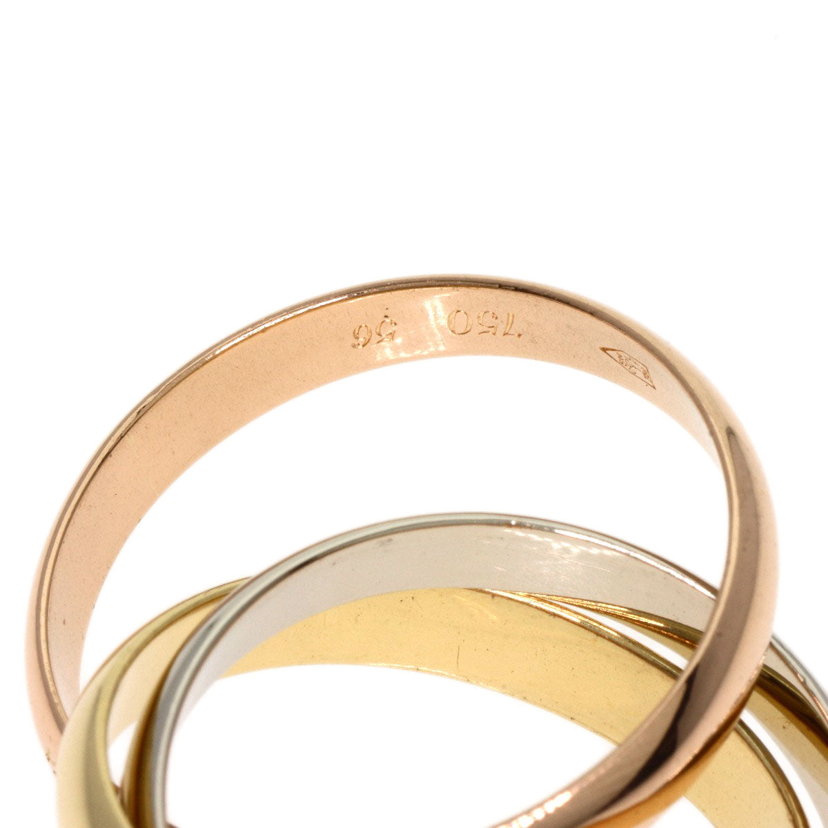 Cartier Ring 18K Yellow Gold Gold Trinity Mm #56