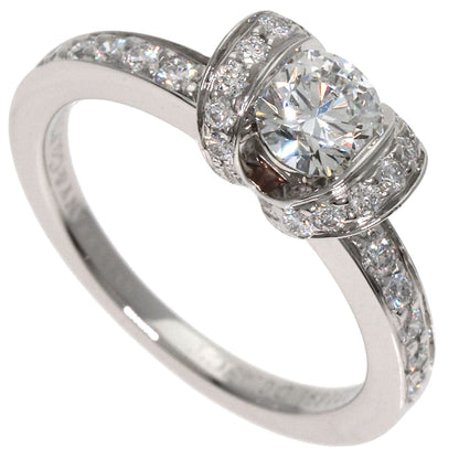 Tiffany&Co. Ring Pt950 Silver Ribbon Motif Diamond