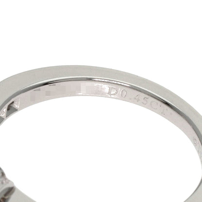 Tiffany&Co. Ring Pt950 Silver Ribbon Motif Diamond