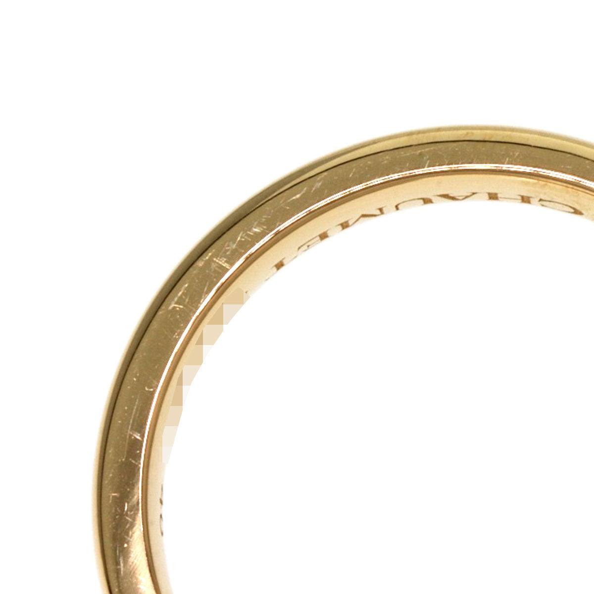 Chaumet Ring 18K Yellow Gold Gold Plume Inner Diamond #48