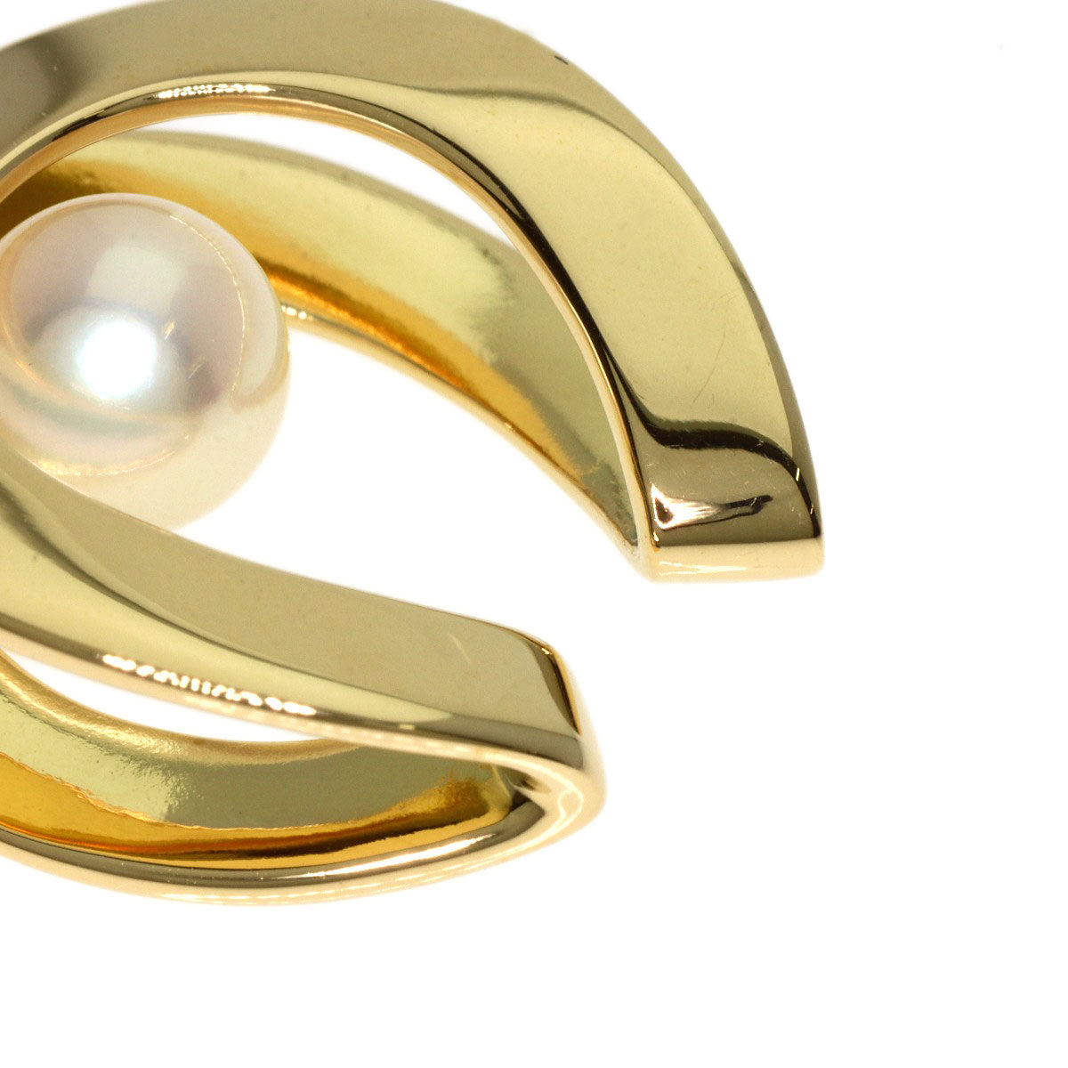 Mikimoto Pendant Top 18K Yellow Gold Gold Pearl