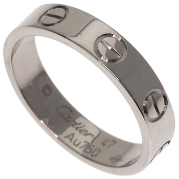Cartier Ring K18Wg Silver Mini Love Ring #47