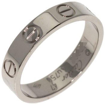 Cartier Ring K18Wg Silver Mini Love Ring #47