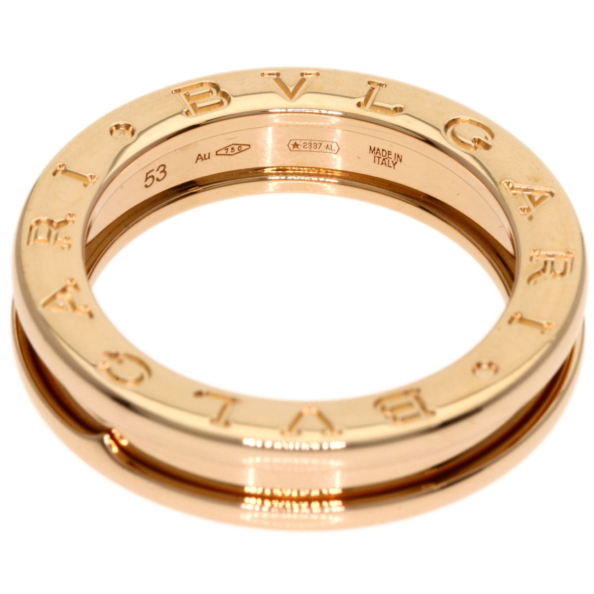 Bvlgari Ring 18K Pink Gold Gold B-Zero1 B-Zero One 1 Band #53