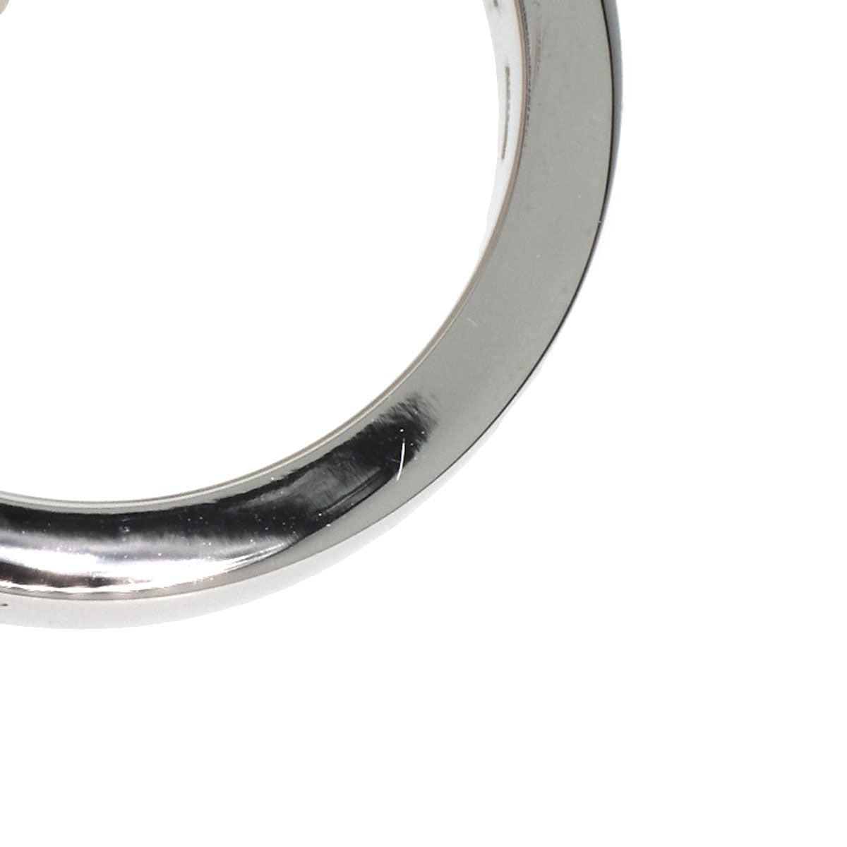 Bvlgari Ring K18Wg Silver Double Logo Diamond