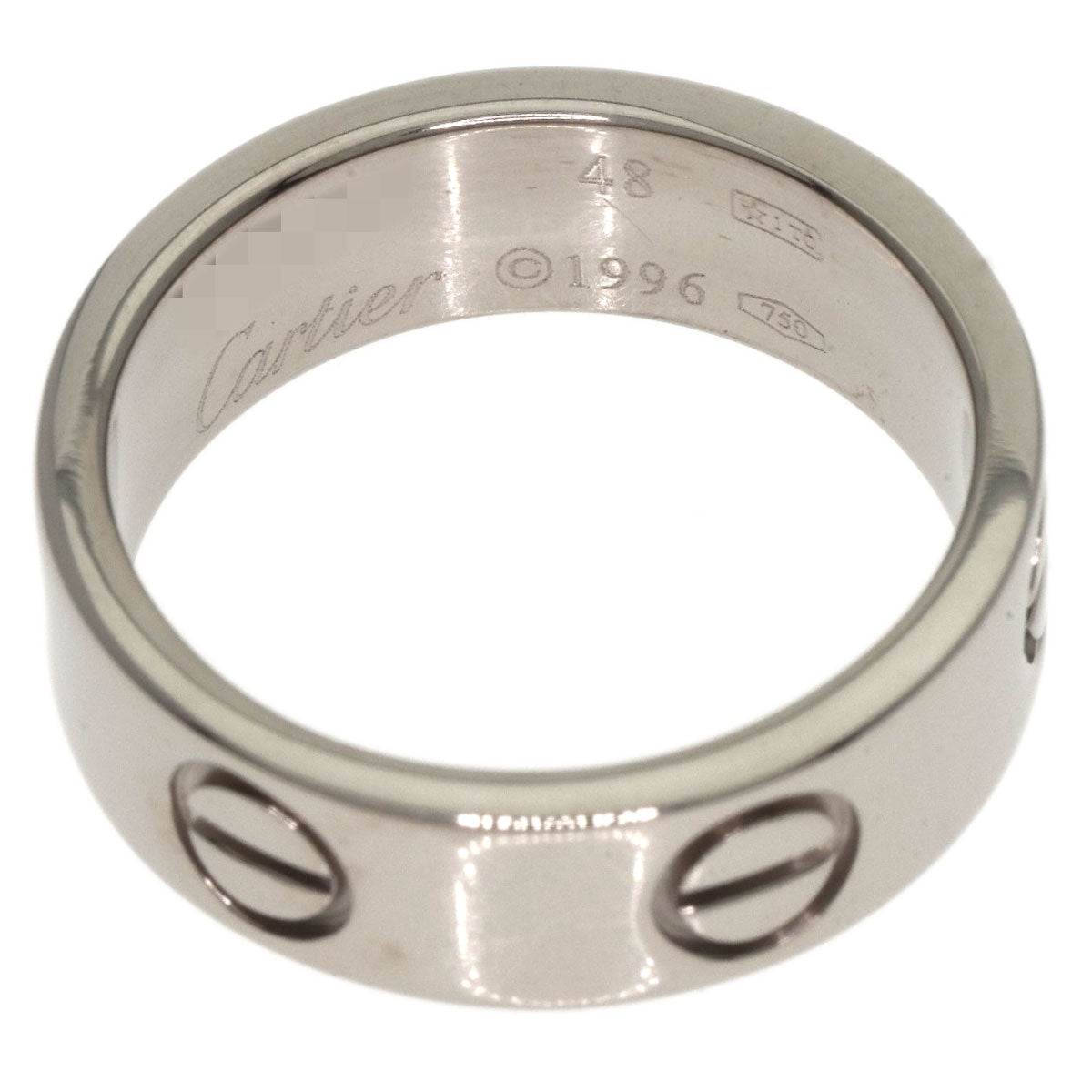 Cartier Ring K18Wg Silver Love Ring #48