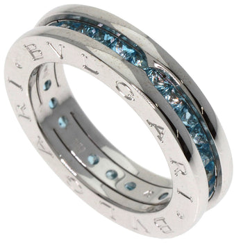 Bvlgari Ring K18Wg Silver B-Zero1 B-Zero One 1 Band Xs Blue Topaz #49