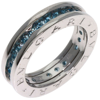 Bvlgari Ring K18Wg Silver B-Zero1 B-Zero One 1 Band Xs Blue Topaz #49