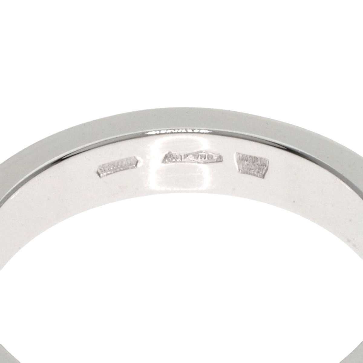 Bvlgari Ring K18Wg Silver Double Logo Diamond