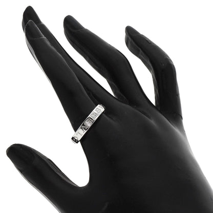 Bvlgari Ring K18Wg Silver Double Logo Diamond