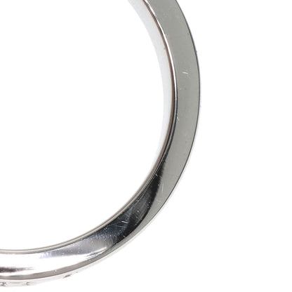Bvlgari Ring K18Wg Silver Double Logo Diamond