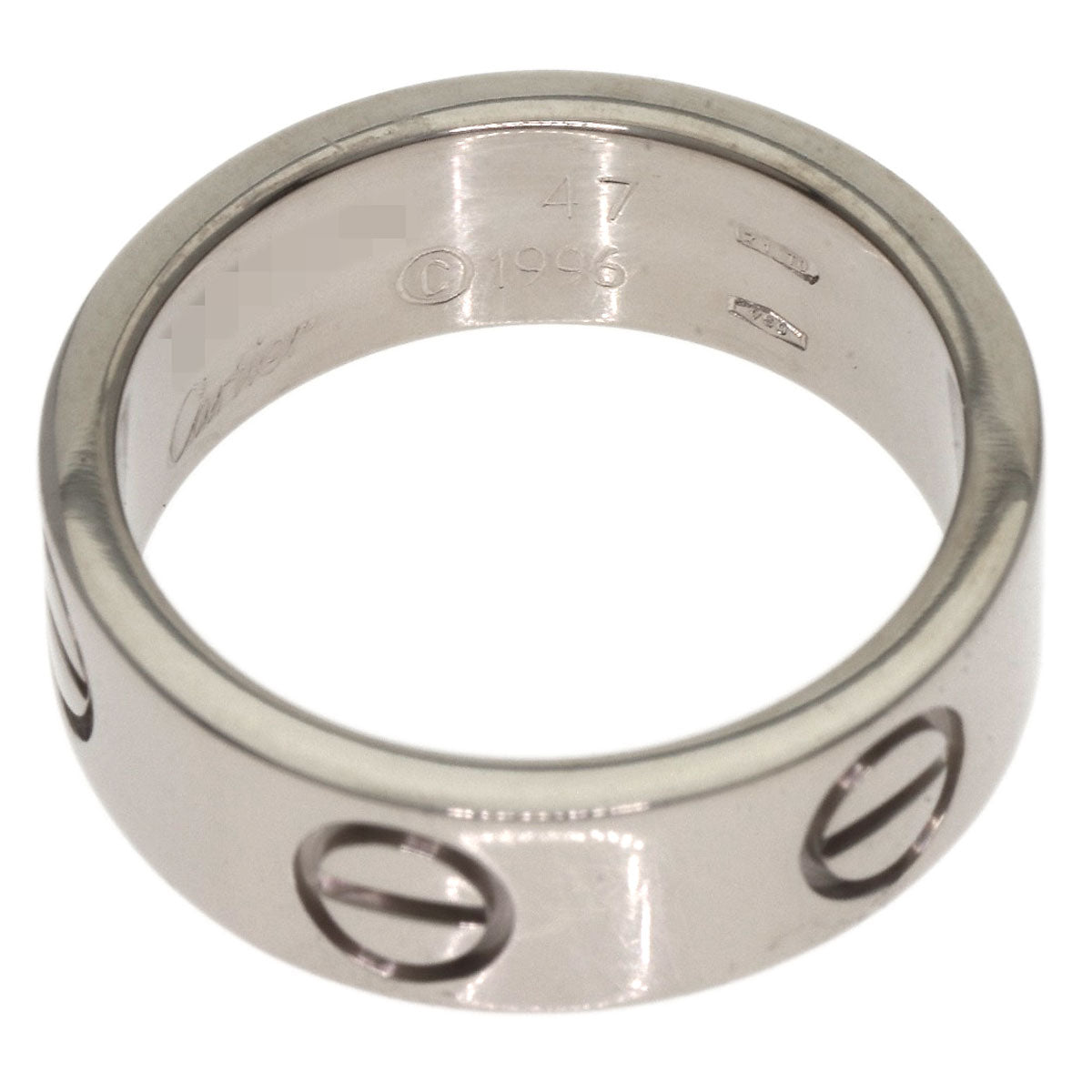 Cartier Ring K18Wg Silver Love Ring #47