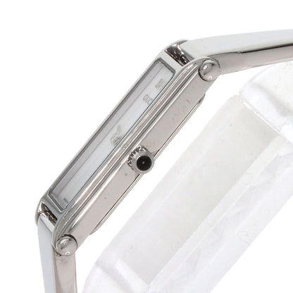 Gucci Watches Quartz 1500L Stainless Steel , Stainless Steel Silver Square Face Bangle White Shell