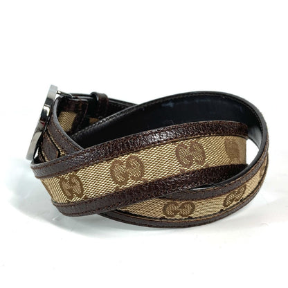 Gucci Belt 114874 Gg Canvas / Leather Beige Gg 80