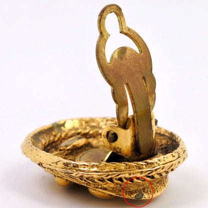 Chanel Earring Plated Gold Gold Vintage Coco Mark Women