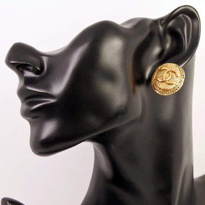 Chanel Earring Plated Gold Gold Vintage Coco Mark Women