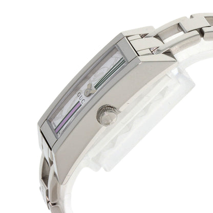 Gucci Watches Quartz 110 Stainless Steel , Stainless Steel Silver Square Face White Dial Women
