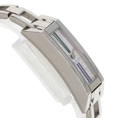 Gucci Watches Quartz 110 Stainless Steel , Stainless Steel Silver Square Face White Dial Women