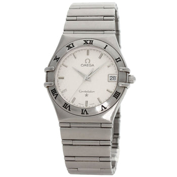 Omega Watches Quartz 1312.30 Stainless Steel , Stainless Steel Silver Constellation Silver Dial Mens