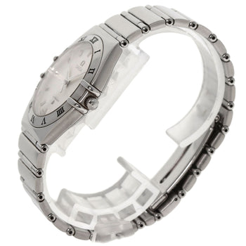 Omega Watches Quartz 1312.30 Stainless Steel , Stainless Steel Silver Constellation Silver Dial Mens