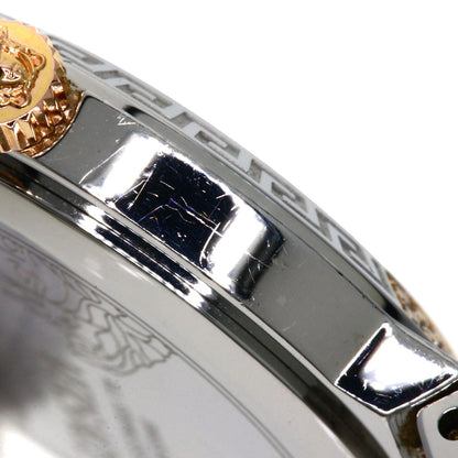 Versace Watches Quartz Zsq81 Stainless Steel , Stainless Steel Silver Logo Motif Ivory Dial Women