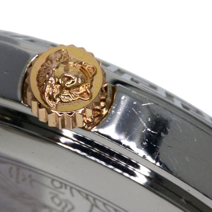 Versace Watches Quartz Zsq81 Stainless Steel , Stainless Steel Silver Logo Motif Ivory Dial Women