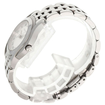 Gucci Watches Quartz 5500L Stainless Steel , Stainless Steel Silver Round Face Silver Dial Women
