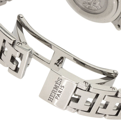Hermes Watches Quartz Cl4.210 Stainless Steel , Stainless Steel Silver Clipper Nacre New Buckle