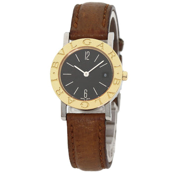 Bvlgari Watches Quartz Bb26Sgld Stainless Steel, Leather, K18Yg Gold Bulgari Bulgari Black Dial