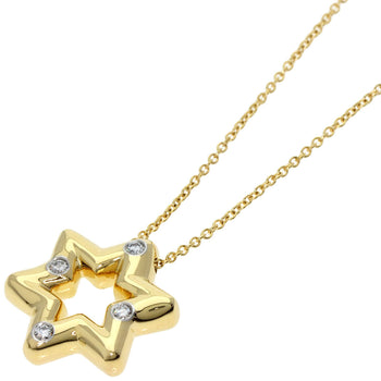 Tiffany&Co. Necklace 18K Yellow Gold Gold Star Diamond