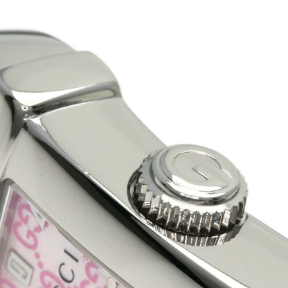 Gucci Watches Quartz 6800L Stainless Steel , Stainless Steel Silver Square Face Shell Dial Women